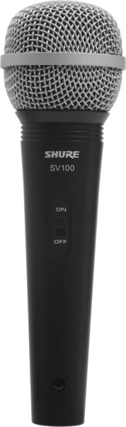 Микрофон проводной Shure SV100-A 4.5м черный/серебристый