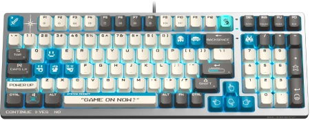 Клавиатура A4Tech Bloody S98 Pixels Blue механическая серый/бежевый USB for gamer LED (S98) кабель 1.8м