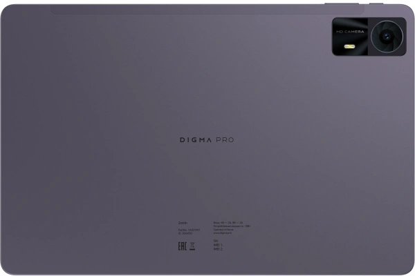 Планшет Digma Pro Zenith T606 (1.8) 8C RAM8Gb ROM128Gb 11" IPS 1920x1200 4G Android 14 графит 13Mpix 5Mpix BT WiFi microSD 1Tb 8000mAh 298hrs