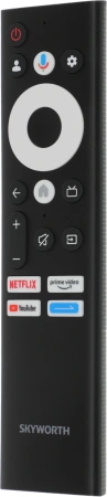 Телевизор QLED Skyworth 55" 55Q66G Google TV Frameless черный/серебристый 4K Ultra HD 60Hz DVB-T DVB-T2 DVB-C DVB-S DVB-S2 USB WiFi Smart TV