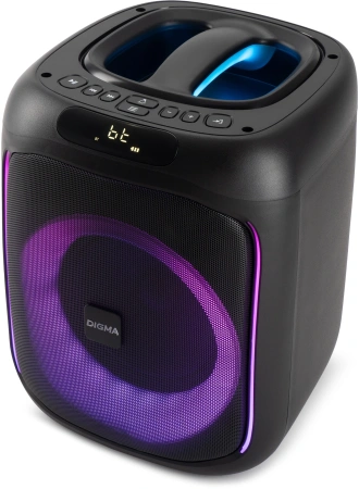 Минисистема Digma D-MC1700 черный 30Вт FM USB BT micro SD