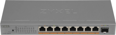Коммутатор Zyxel XMG-108HP-EU0101F (L2) 8x2.5Гбит/с 1SFP+ 8PoE++ 100W неуправляемый
