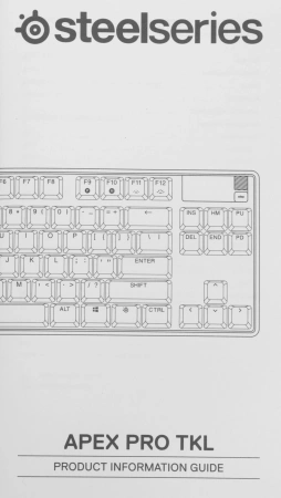 Клавиатура Steelseries Apex Pro TKL механическая черный USB for gamer LED (подставка для запястий) (64856)