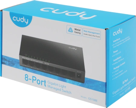 Коммутатор Cudy GS108E (L2+) 8x1Гбит/с настраиваемый