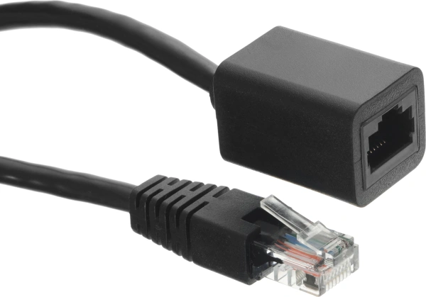 Патч-корд Buro BU-C5EXTND-2M-B UTP cat.5E 2м черный RJ-45 (m)-RJ-45 (f)