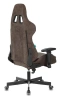 Кресло игровое Zombie VIKING KNIGHT Fabric темно-коричневый Light-10 с подголов. крестов. металл
