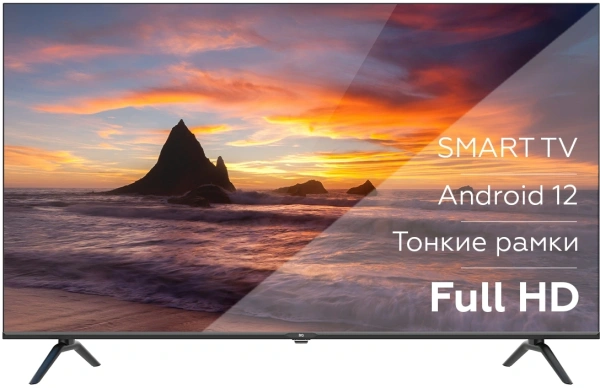 Телевизор LED BQ 40" 40FS36B Frameless черный FULL HD 60Hz DVB-T DVB-T2 DVB-C USB WiFi Smart TV (RUS)