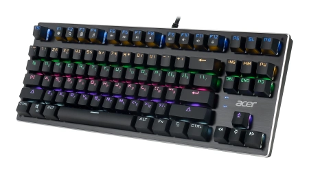 Клавиатура Acer OKW126 механическая черный USB Multimedia for gamer для ноутбука LED (ZL.KBDEE.00G) кабель 1.8м