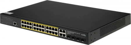 Коммутатор Cudy GS2028PS4-300W (L2) 28x1Гбит/с 4SFP 24PoE+ 300W управляемый