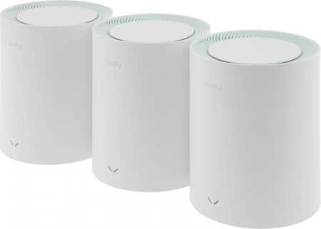 Бесшовный Mesh роутер Cudy M1300 (M1300(3-PACK)) AC1200 10/100/1000BASE-TX белый (упак.:3шт)