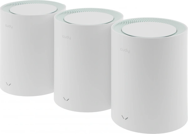 Бесшовный Mesh роутер Cudy M1300 (M1300(3-PACK)) AC1200 10/100/1000BASE-TX белый (упак.:3шт)