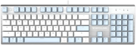 Клавиатура A4Tech FS100 механическая синий USB for gamer LED кабель 1.8м