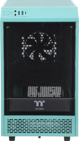 Корпус Thermaltake The Tower 100 Turquoise голубой без БП miniITX 1x120mm 3x140mm 2xUSB3.0 audio bott PSU