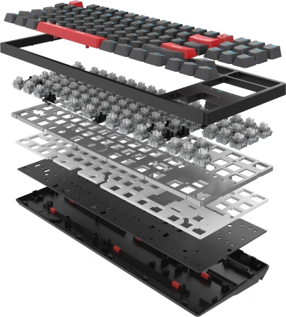 Клавиатура A4Tech Bloody AT87 черный/красный USB for gamer LED (AT87) кабель 1.8м