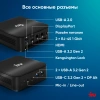 Неттоп IRU Planio 325 Ryzen 5 3500U (2.1) 16Gb SSD512Gb Vega 8 FreeDOS GbitEth WiFi BT 65W черный (2105310)