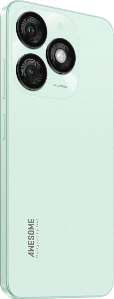Смартфон Itel A667LP A50 64Gb 3Gb зеленый моноблок 3G 4G 2Sim 6.6" 720x1612 Android 14 8Mpix 802.11 b/g/n GPS GSM900/1800 GSM1900 A-GPS microSD max512Gb