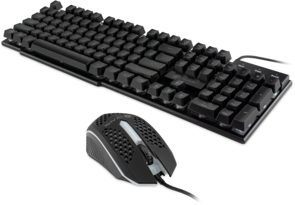 Клавиатура + мышь Оклик 400GMK клав:черный мышь:черный USB LED (1546779)
