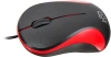 Мышь Оклик 115S черный/красный оптическая 1200dpi USB для ноутбука 3but (711637)