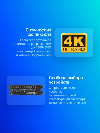 Видеокарта Biostar PCI-E 3.0 GTX1050Ti-4GB NVIDIA GeForce GTX 1050TI 4Gb 128bit GDDR5 1291/7008 DVIx1 HDMIx1 DPx1 HDCP Ret