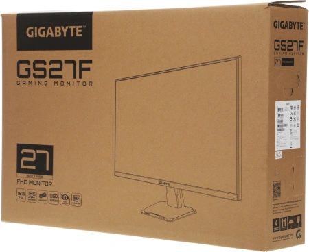 Монитор Gigabyte 27" GS27F черный IPS LED 1ms 16:9 HDMI полуматовая 1000:1 300cd 178гр/178гр 1920x1080 165Hz FreeSync Premium DP FHD 5.02кг