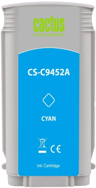 Картридж струйный Cactus CS-C9452A №70 голуб.пигм. (130мл) для HP DJ Z3100 с чипом