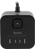 Сетевой удлинитель Buro BU-PC3.1UС-B 1.5м (3 розетки) черный (коробка)