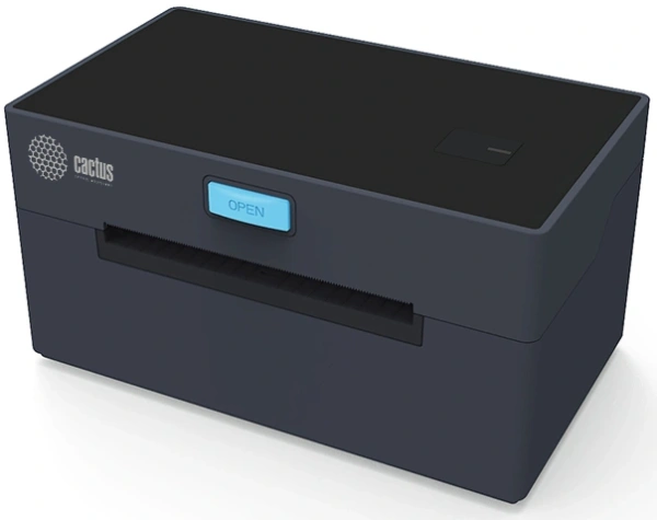 Термопринтер Cactus CS-TP-D420U+держатель (CS-TP-D420U) 203dpi 160мм/с/USB для печ.этик. черный
