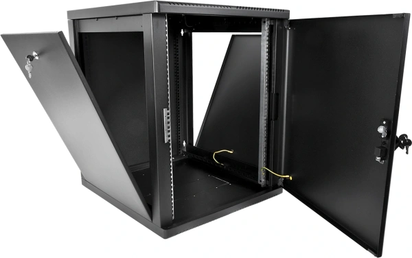 Шкаф коммутационный ЦМО (ШРН-М-15.500.1-9005) настенный 15U 600x520мм пер.дв.металл 130кг черный 456мм 23.94кг 180град. 745мм IP20 сталь