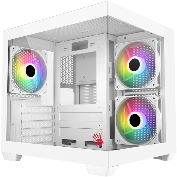 Корпус Bloody CC-121 белый без БП mATX 7x120mm 1xUSB2.0 1xUSB3.0 audio