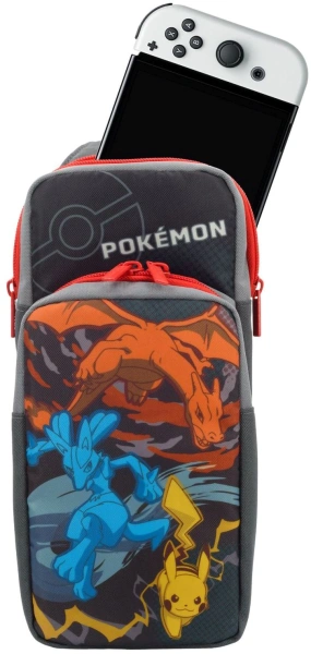 Сумка-чехол Hori Adventure Pack Lucario, Pikachu черный для: Nintendo Switch