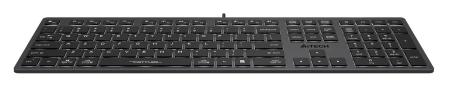 Клавиатура A4Tech FX60 серый USB slim LED (FX60 GREY / WHITE) кабель 1.5м