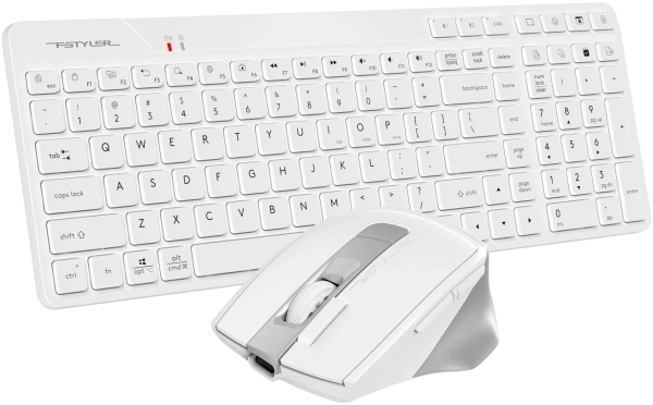 Клавиатура + мышь A4Tech Fstyler FB2800C Air2 White клав:белый/серый мышь:белый/серый USB беспроводная Bluetooth/Радио slim