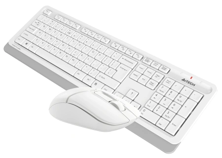 Клавиатура + мышь A4Tech Fstyler FG1012 клав:белый мышь:белый USB беспроводная Multimedia (FG1012 WHITE)