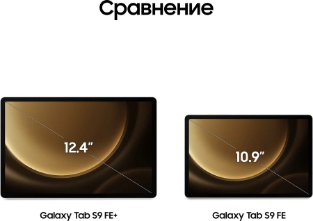 Планшет Samsung Galaxy Tab S9 FE+ BSM-X616B 1380 (2.4) 8C RAM12Gb ROM256Gb 12.4" TFT 2560x1600 5G eSIM Android 13 серебристый 8Mpix 12Mpix BT WiFi microSD 1Tb 10090mAh