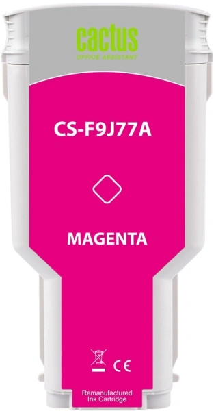 Картридж струйный Cactus CS-F9J77A 727 XXL пурпурный (300мл) для HP DJ T920/T930/T1500/T1530/T2500/T2530 с чипом