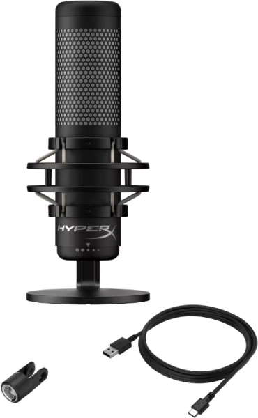 Микрофон проводной HyperX QuadCast 2 3м черный