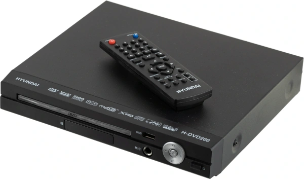 Плеер DVD Hyundai H-DVD200 черный Караоке ПДУ
