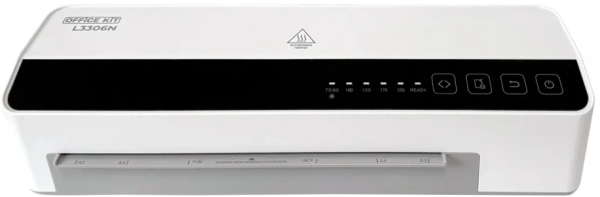 Ламинатор Office Kit L3306N белый/черный A3 (75-250мкм) 100см/мин (6вал.) хол.лам. лам.фото реверс