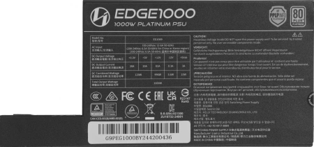 Блок питания Lian-Li ATX 1000W EDGE1000 Gen.5 80+ platinum (20+4pin) APFC 120mm fan 12xSATA Cab Manag RTL
