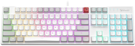 Клавиатура A4Tech Bloody B230N белый USB Multimedia for gamer LED (B230N)