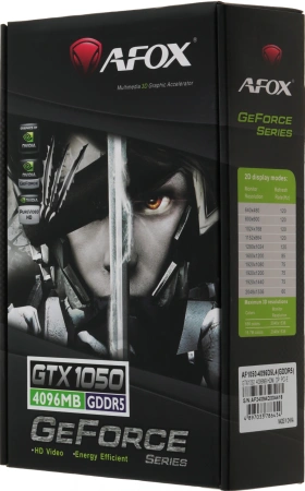 Видеокарта Afox PCI-E 3.0 AF1050-4096D5L4 NVIDIA GeForce GTX 1050 4Gb 128bit GDDR5 1354/7000 HDMIx1 DPx1 HDCP Ret