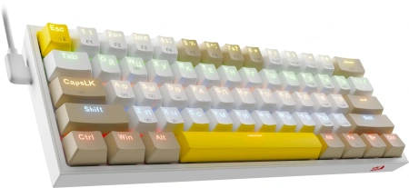 Клавиатура Redragon Fizz механическая белый USB Multimedia for gamer LED (72597) кабель 1.8м