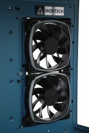 Корпус Montech Sky Two Morocco голубой без БП ATX 3x140mm 2xUSB3.0 audio bott PSU