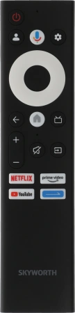 Телевизор QLED Skyworth 43" 43Q66G Google TV Frameless черный/серебристый 4K Ultra HD 60Hz DVB-T DVB-T2 DVB-C DVB-S DVB-S2 USB WiFi Smart TV