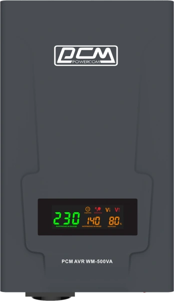 Стабилизатор напряжения Powercom WM-500VA 400Вт 500ВА графитовый