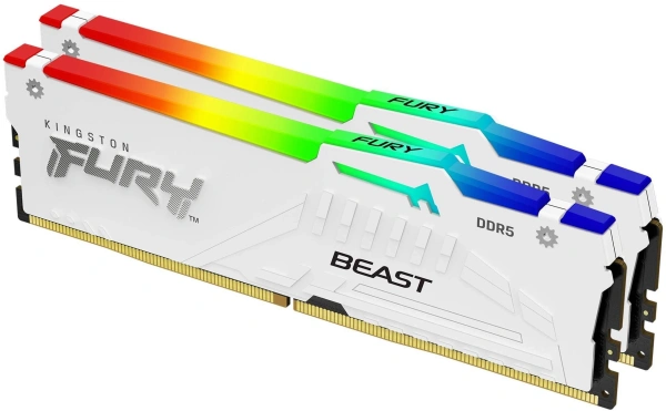 Память DDR5 2x32GB 6000MHz Kingston KF560C30BWEAK2-64 Fury Beast RGB RTL Gaming PC5-48000 CL30 DIMM 288-pin 1.4В kit single rank с радиатором Ret