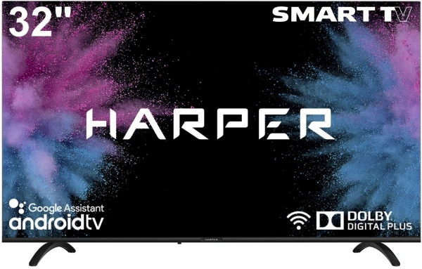 Телевизор LED Harper 32" 32R720TS Android TV черный HD 60Hz DVB-T DVB-T2 DVB-C DVB-C2 DVB-S DVB-S2 USB WiFi Smart TV