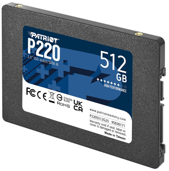 Накопитель SSD Patriot SATA-III 512GB P220S512G25 P220 2.5"