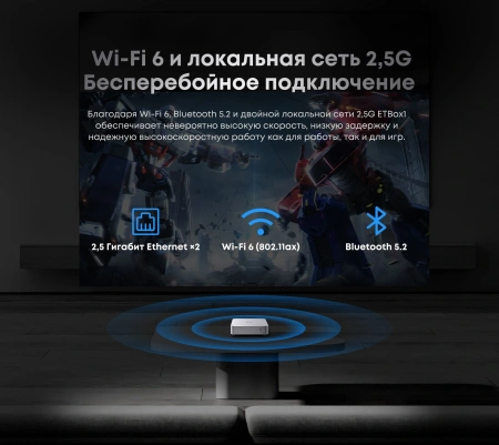 Неттоп Acer Gadget E10 ETBox1 i5 13500H (2.6) 16Gb SSD512Gb UHDG Windows 11 Pro 2x2.5GbitEth WiFi BT 120W серебристый/черный