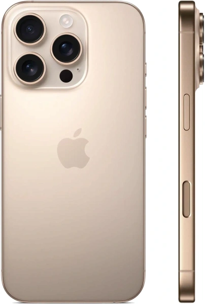 Смартфон Apple A3292 iPhone 16 Pro 1Tb бежевый титан моноблок 3G 4G 1Sim 6.3" 1206x2622 iOS 18 48Mpix 802.11 a/b/g/n/ac/ax/be NFC GPS Protect